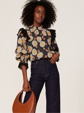 The Odells Samia Daisy Ruffle Blouse